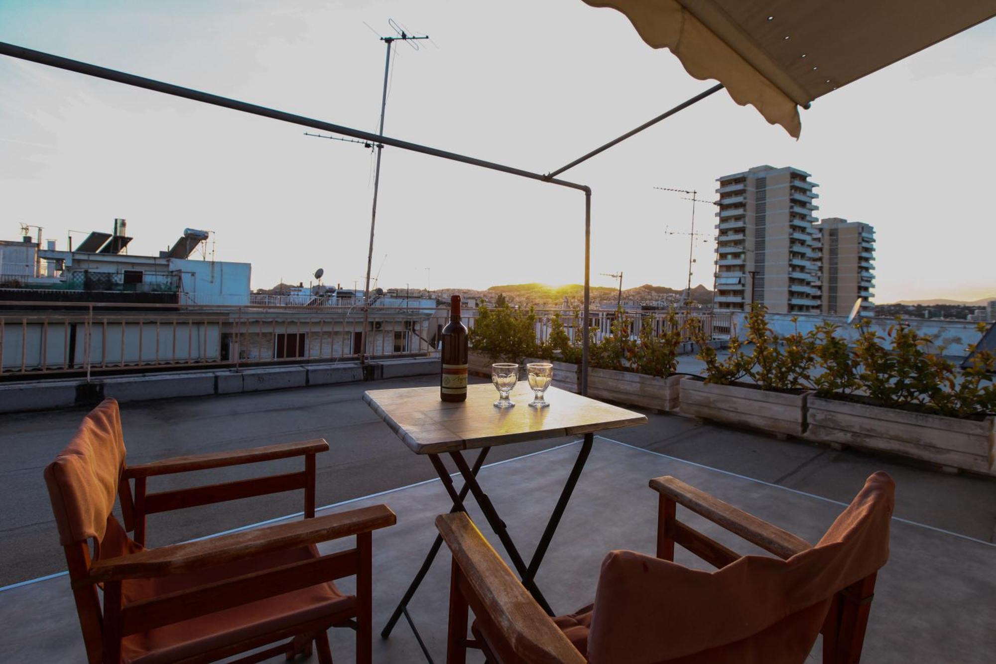 Loft Condo Next To Metro Station. Amazing View! أثينا المظهر الخارجي الصورة